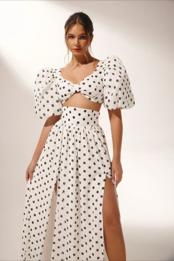 Polka Dot Two-Piece Dress