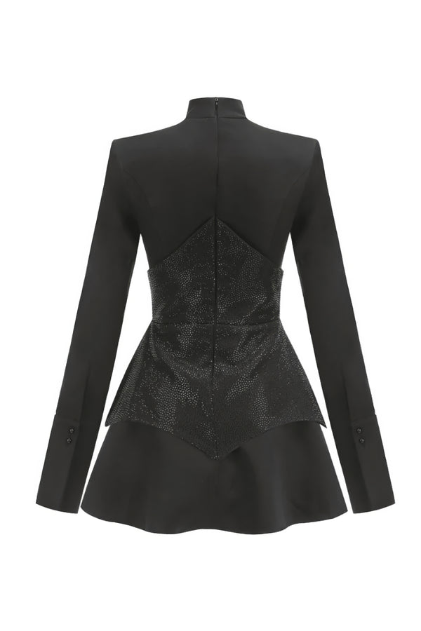 Corsetto Mini Nero Decorato