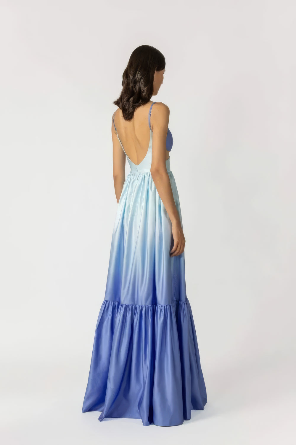 Abito Maxi in Raso Ombre