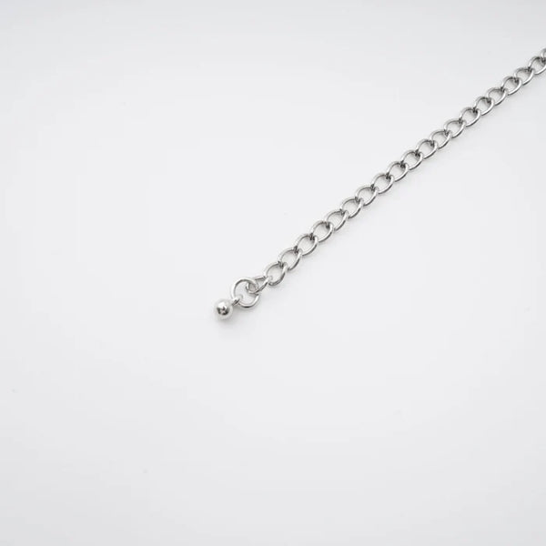 Silver Crystal Statement Layered Necklace