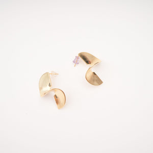 Sculptural Spiral Gold-Tone Statement Earrings