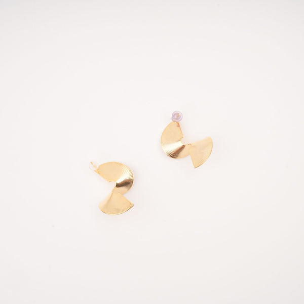 Sculptural Spiral Gold-Tone Statement Earrings