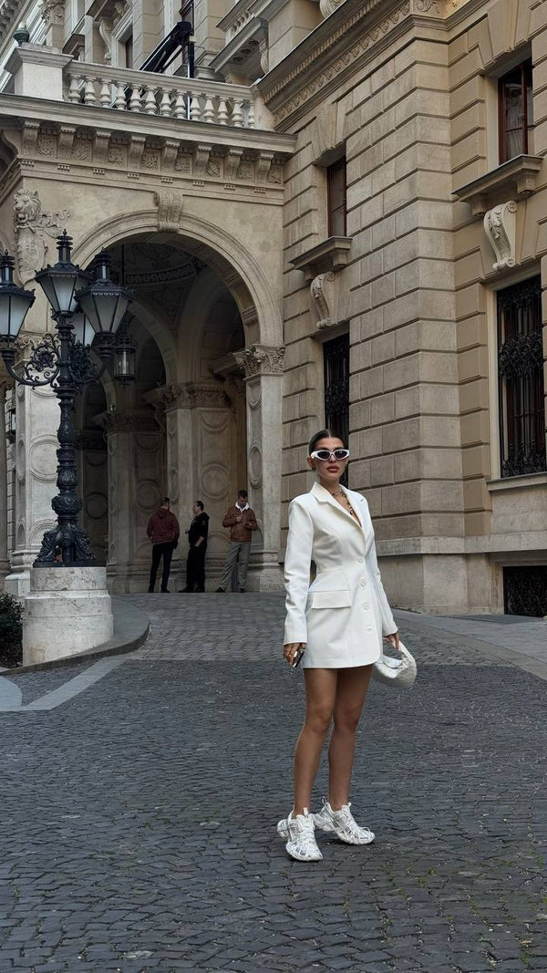 Power Blazer Mini Ivory