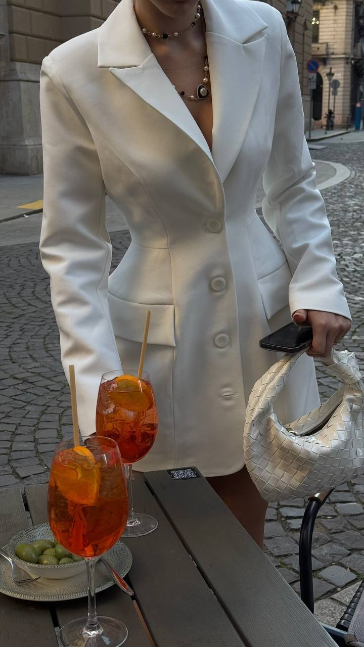 Power Blazer Mini Ivory