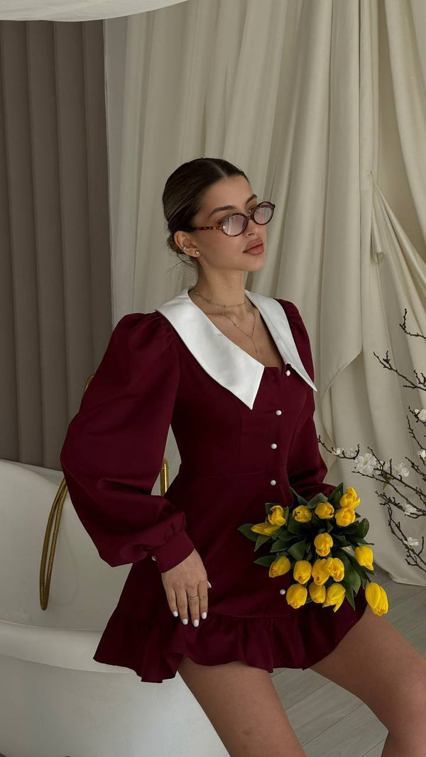 Bordeaux Muse Mini Dress