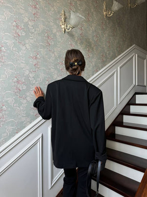 Black Arno Relaxed Blazer