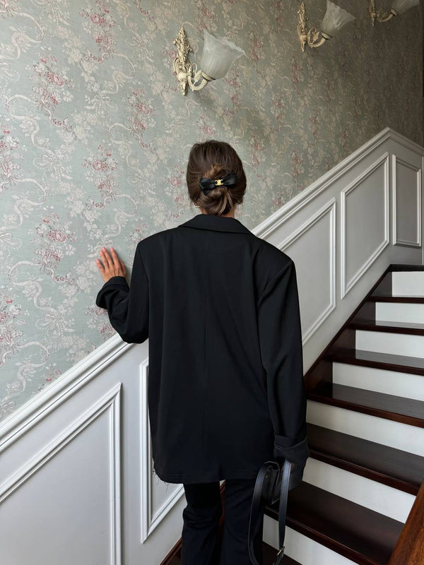 Black Arno Relaxed Blazer
