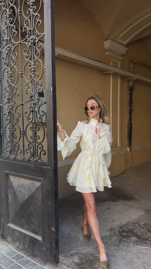 Butter Ruffle Luxe Mini Dress